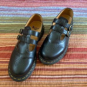 Dr. Martens 8065 Black Smooth Leather Mary Jane Shoes